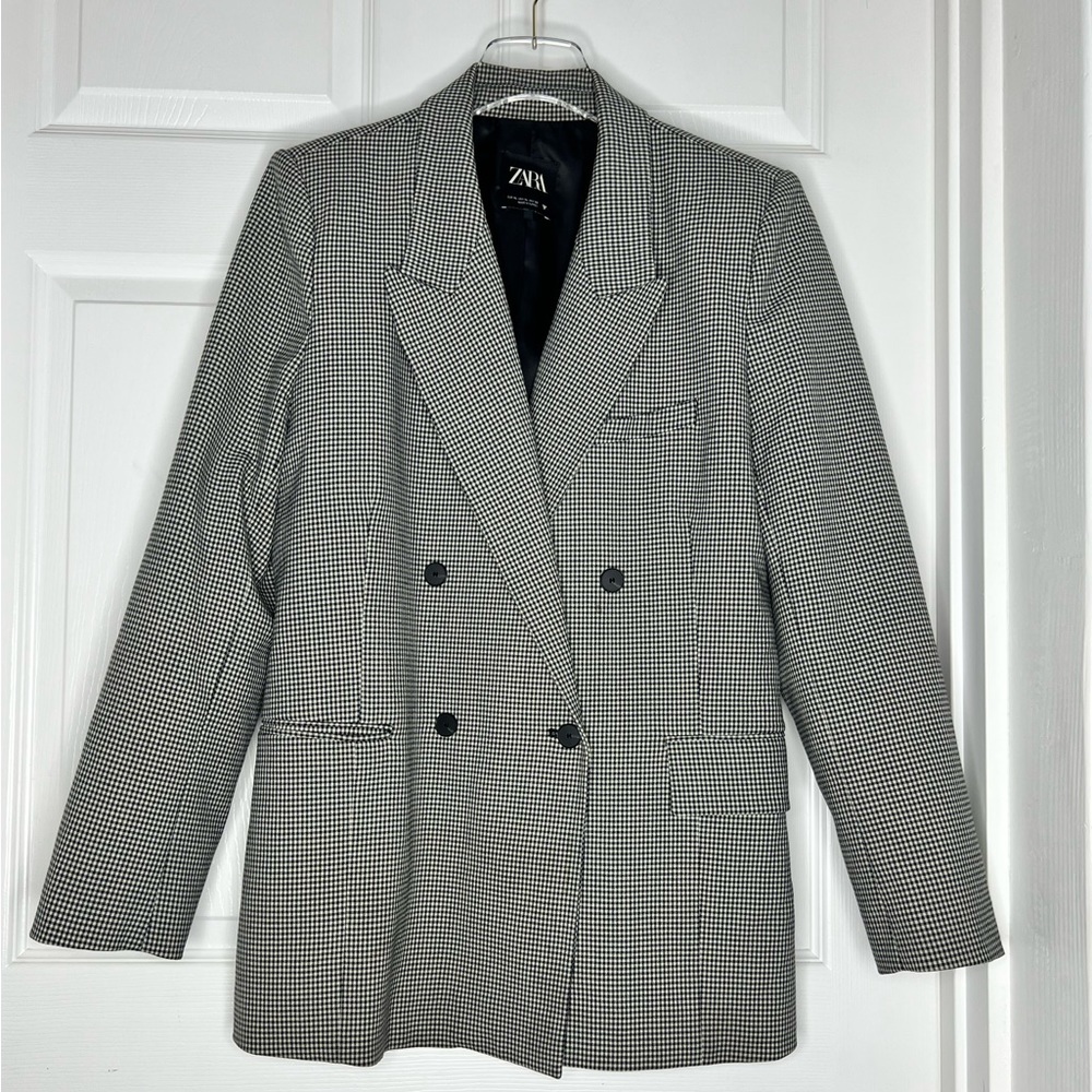 Zara Oversized Double Breasted Blazer Jacket Sz XL